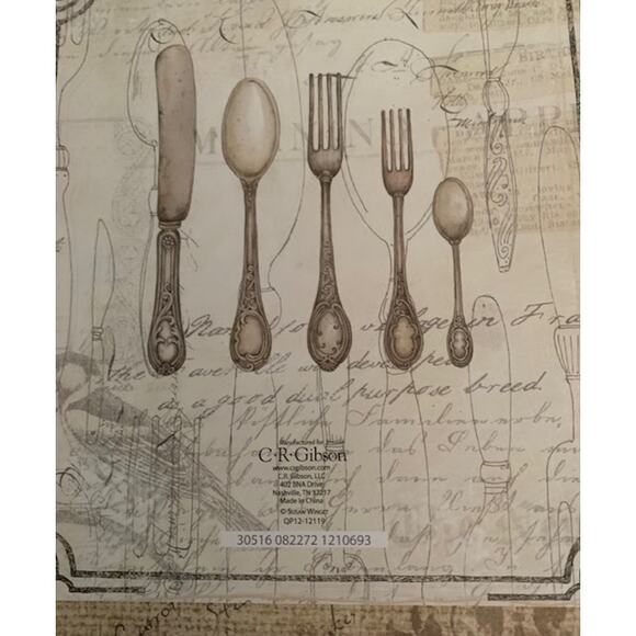 *NWOT** C.R. Gibson Rustic Silverware Recipe Book - Picture 6 of 6